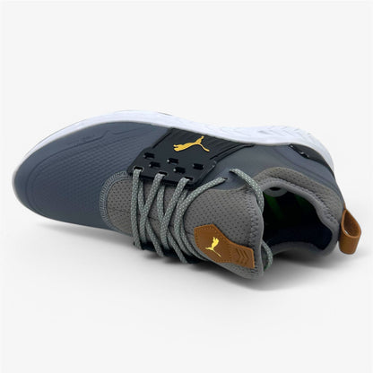PUMA Ignite Articulate Black Gold Quiet Shade Mens Wide Waterproof Golf Shoes