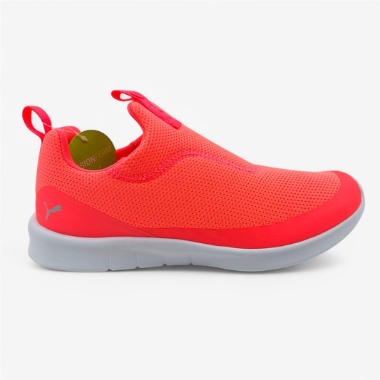 PUMA Laguna Fusion Slip On Ignite Pink Silver Womens Spikeless Golf Shoes