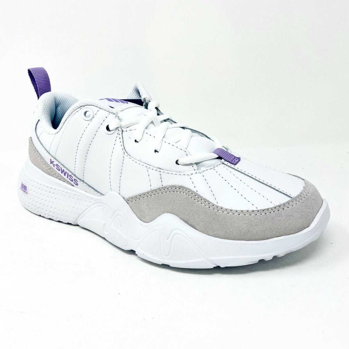 K-Swiss CR-329 LTR White Lavendula Womens Athletic Casual Sneakers 96157 151