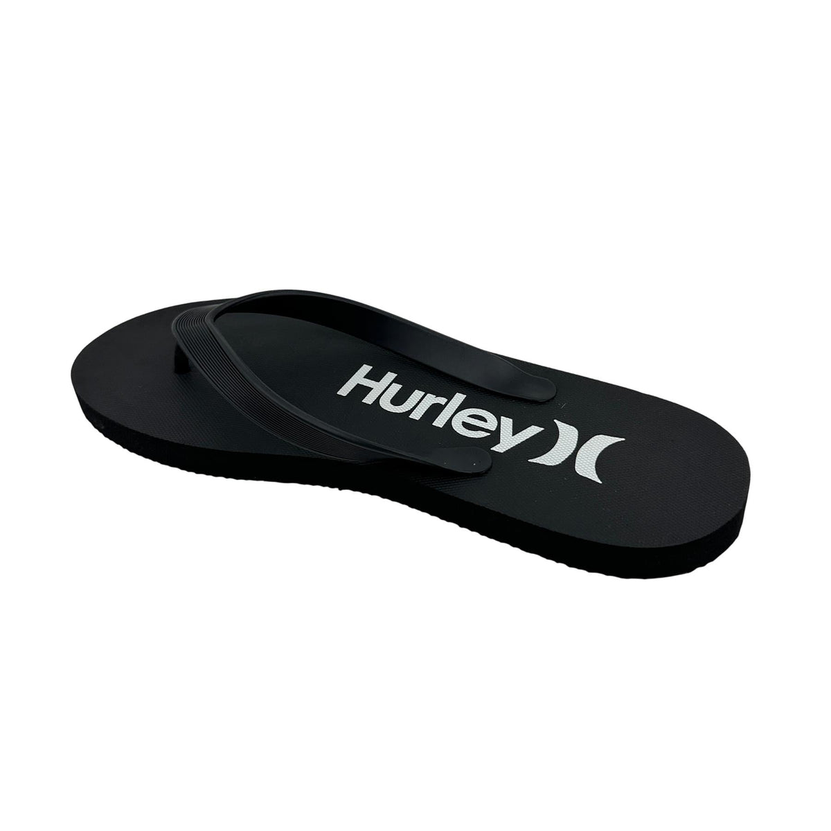 Hurley Logo Black White Mens Sandal Pool Beach Flip Flop