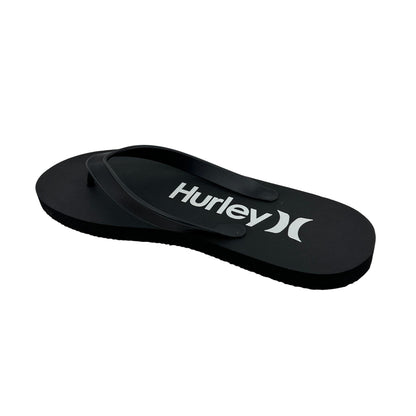 Hurley Logo Black White Mens Sandal Pool Beach Flip Flop