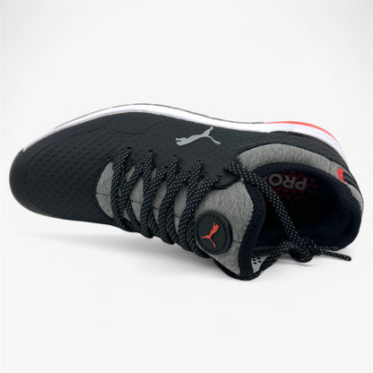 PUMA Proadapt Alphacat Black Silver Hot Coral Womens Waterproof Golf Shoes