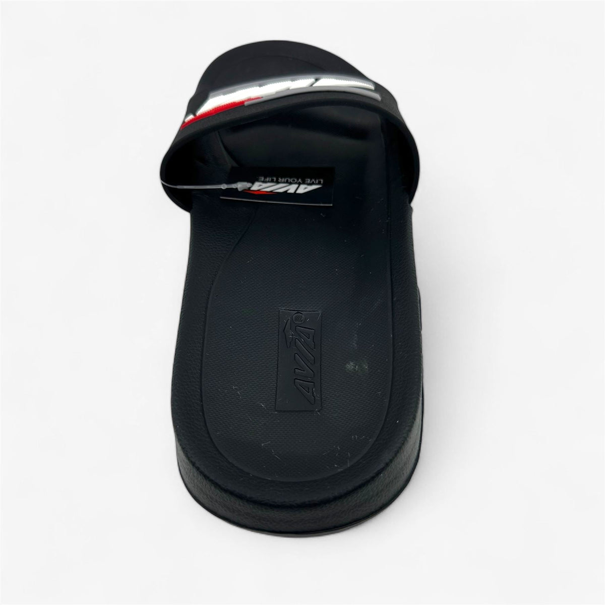 Avia Primary Black White Mens Sandal Slide