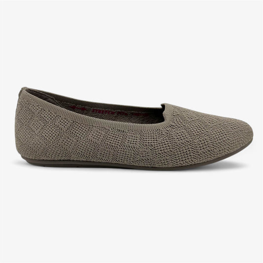 Skechers Cleo 2.0 Join Me Taupe Womens Flat Slip-On