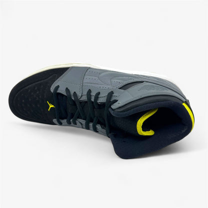 Jordan Air Jordan 1 Retro 99 Cool Grey Vibrant Yellow Black White Mens Sneaker
