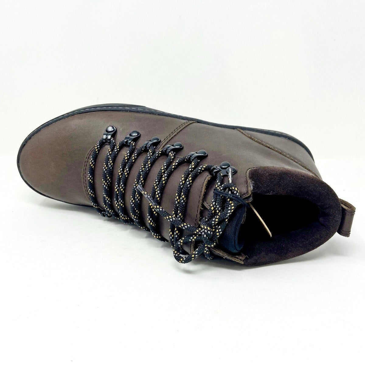 Clae Grant Umber Leather Brown Black Mens Premium Casual Sneakers