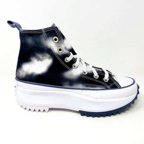 Converse Run Star Hike Hi Black White Womens Platform Casual Shoes 572537C