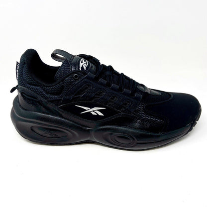 Reebok Solution Mid Black Silver Allen Iverson Mens Basketball Shoes Sneakers