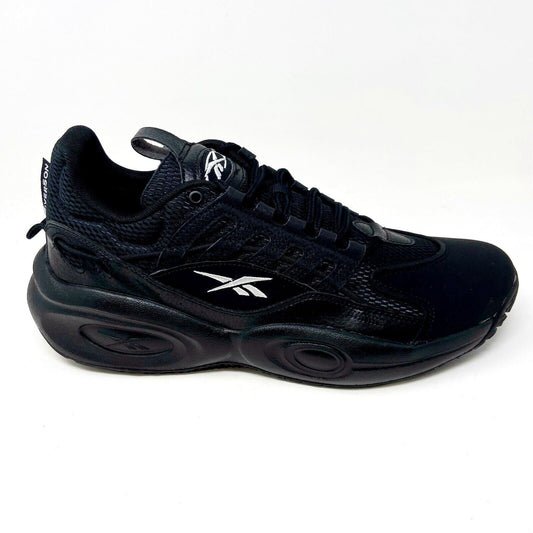 Reebok Solution Mid Black Silver Allen Iverson Mens Basketball Shoes Sneakers