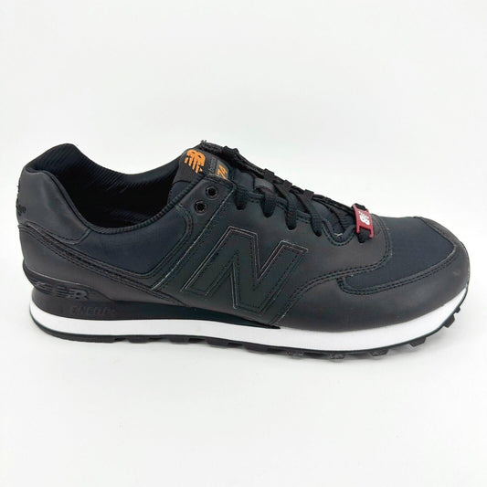 New Balance 574 Classics Flight Jacket Black Orange Mens Sneakers ML574FJB