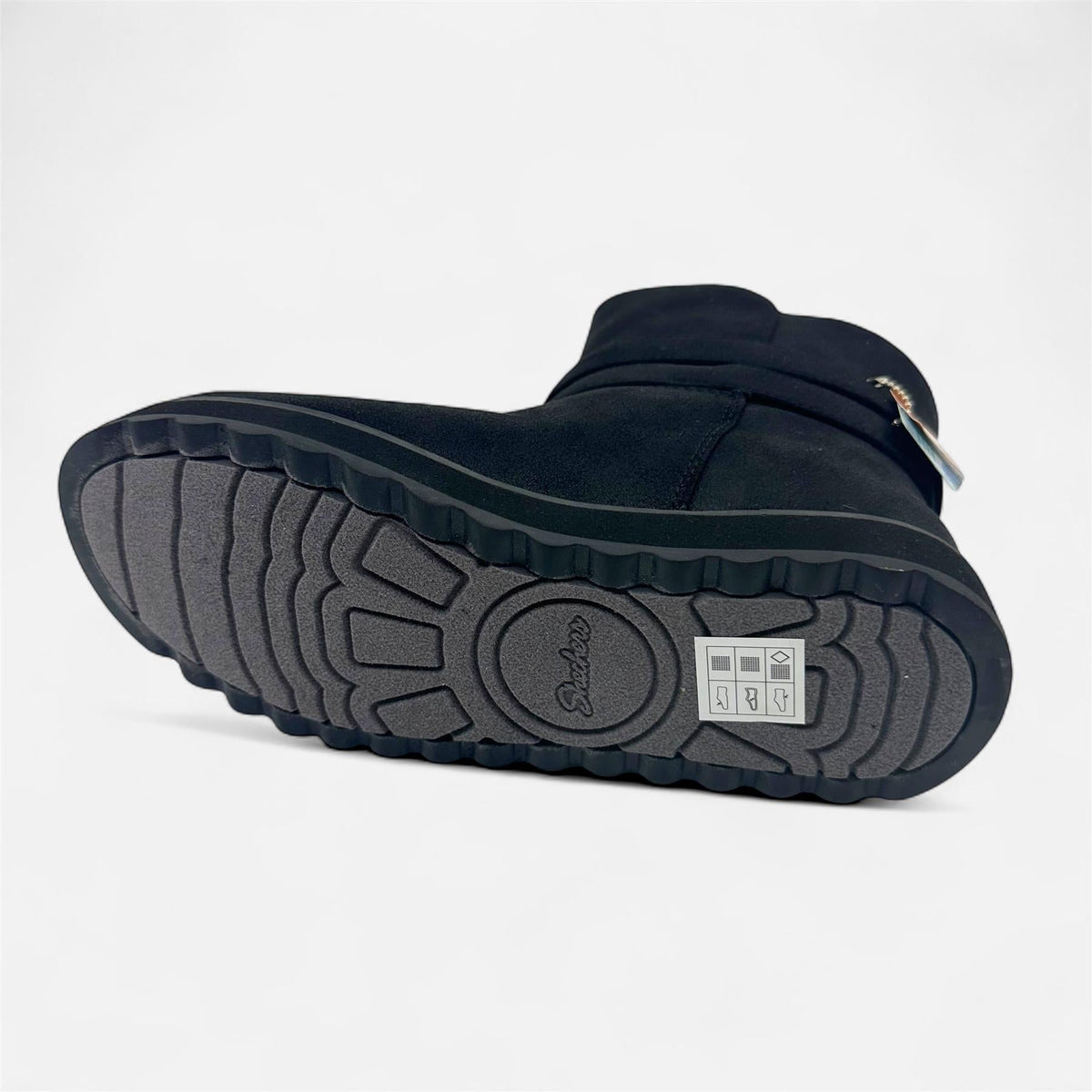 Skechers Keepsakes 2.0 Pikes Peak Black Womens Size 5 Scotchgard Shearling Style