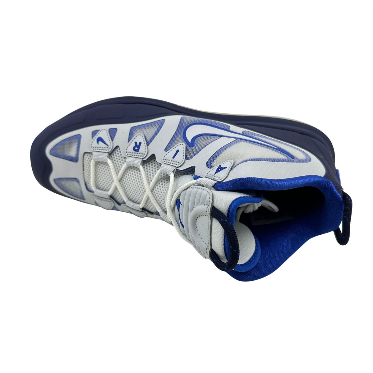 Nike Air Max Uptempto Fuse 360 Purple Platinum Blue Mens Athletic Sneaker