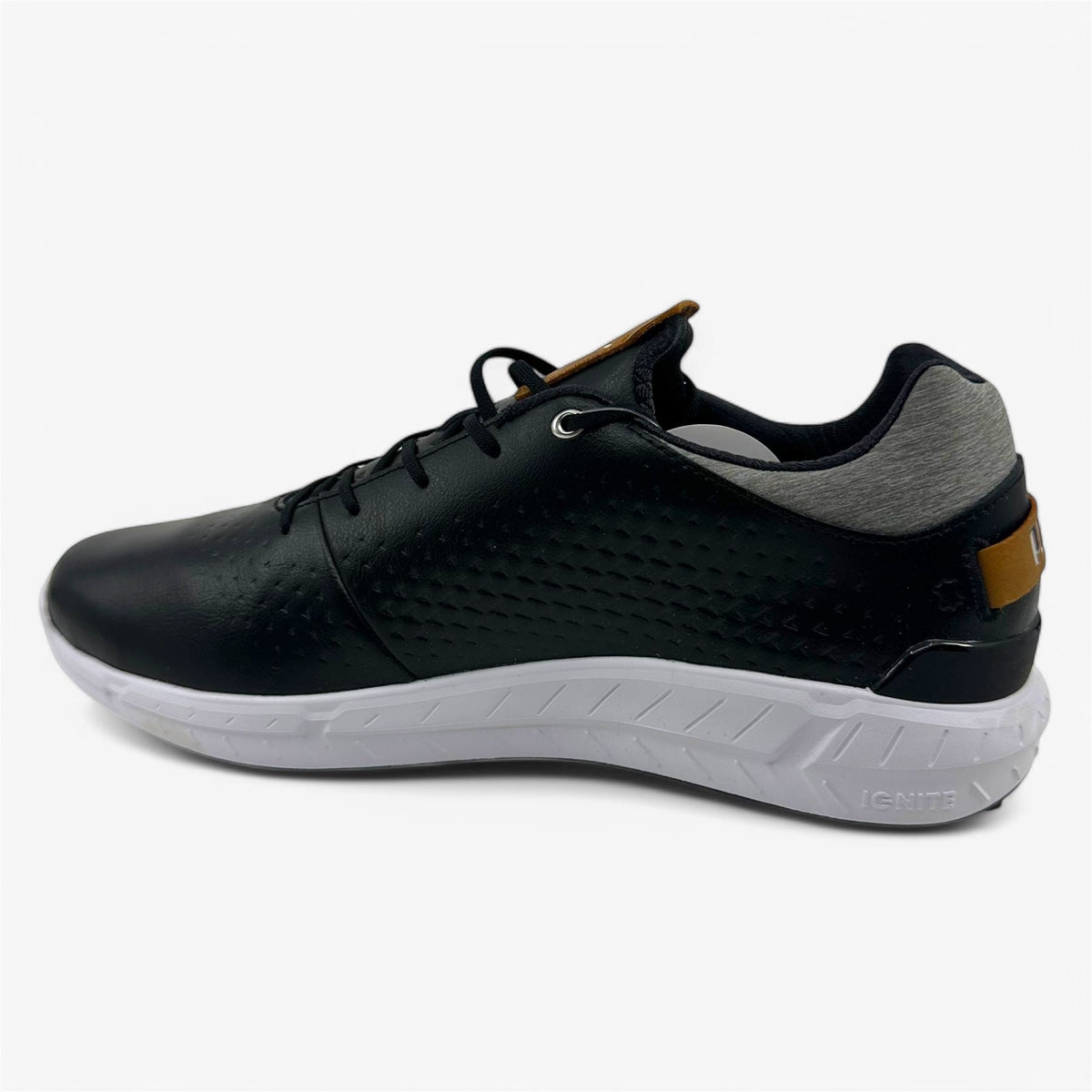 PUMA Ignite Articulate Leather Black Silver Mens Waterproof Golf Shoes