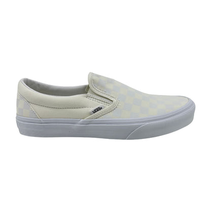 VANS Classic Slip On Checkerboard True White Womens Athletic Sneaker