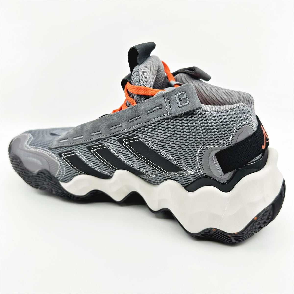 Adidas Exhibit B Candace PE Grey Impact Orange Womens Athletic Sneaker