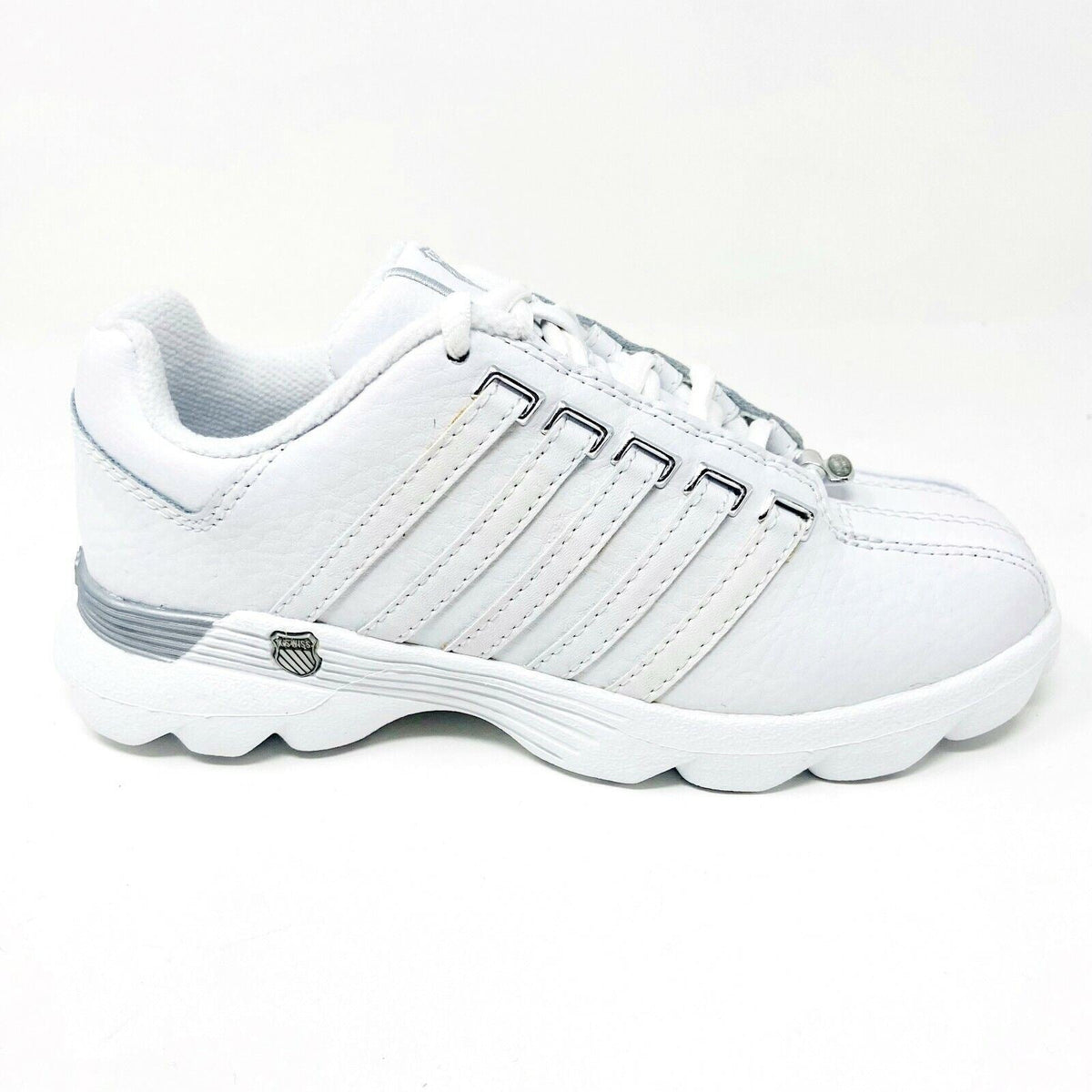 K-Swiss Beland White Platinum Child Kids Casual Sneakers 5574147