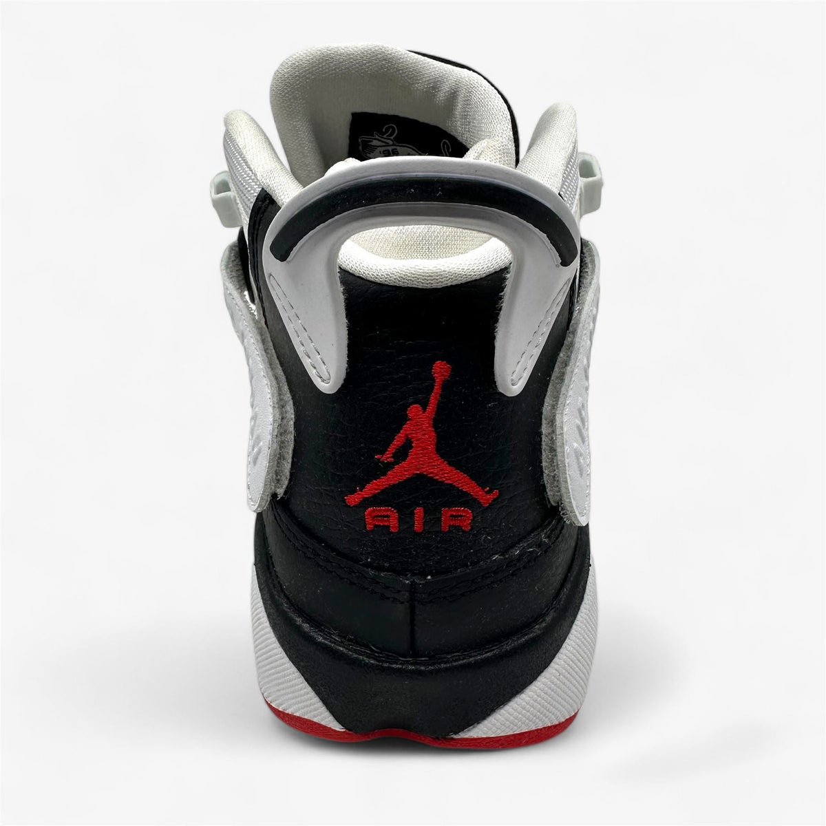 Jordan 6 Rings GS Black University Red White Kids Size 5 Athletic Sneaker