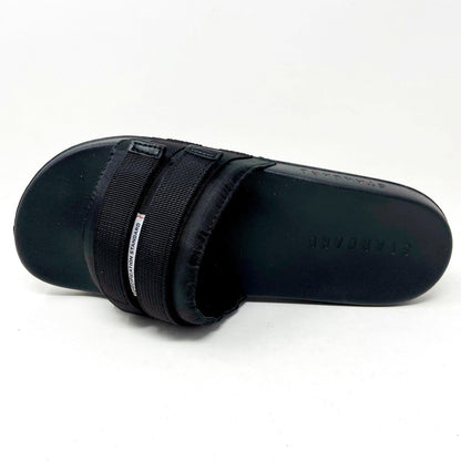 STNDRD Standard Los Angeles Monaco Double Strap Black Mens Slides Sandals