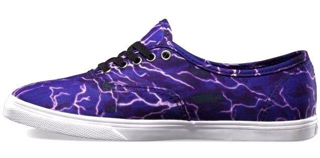 VANS Authentic Lo Pro (Digi Lightning) Purple Black Womens Size 5.5