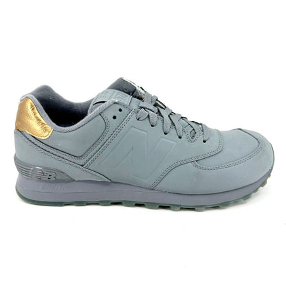 New Balance 574 Lifestyle Molton Gunmetal Grey Gold Mens Shoes Sneakers ML574MTA