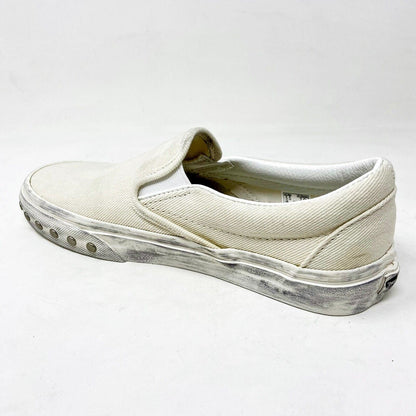 Vans Classic Slip On (Overwashed) White Womens Studded Casual Shoes