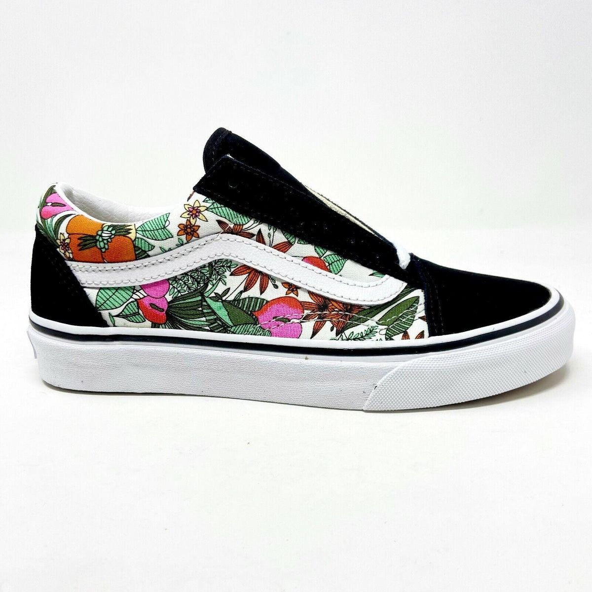 Vans Old Skool (Multi Tropical) Black True White Floral Womens Casual Shoes