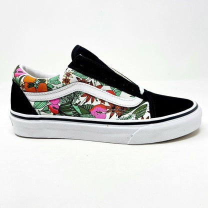 Vans Old Skool (Multi Tropical) Black True White Floral Womens Casual Shoes