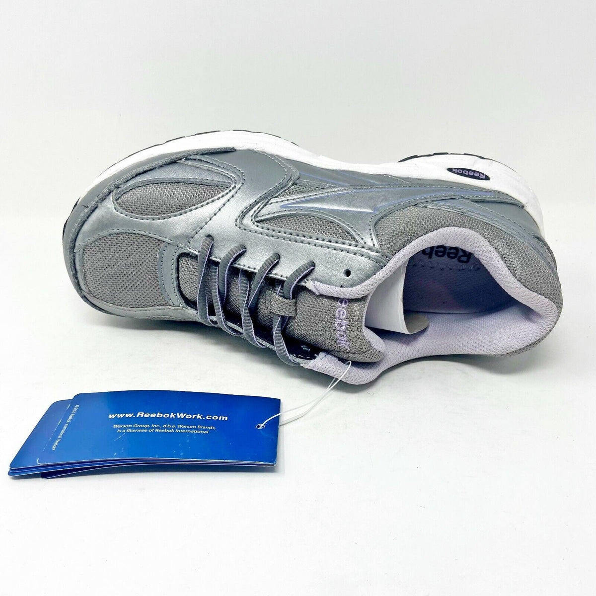 Reebok Work On Line Light Grey Oxford Womens Wide Composite Toe Sneakers RB448