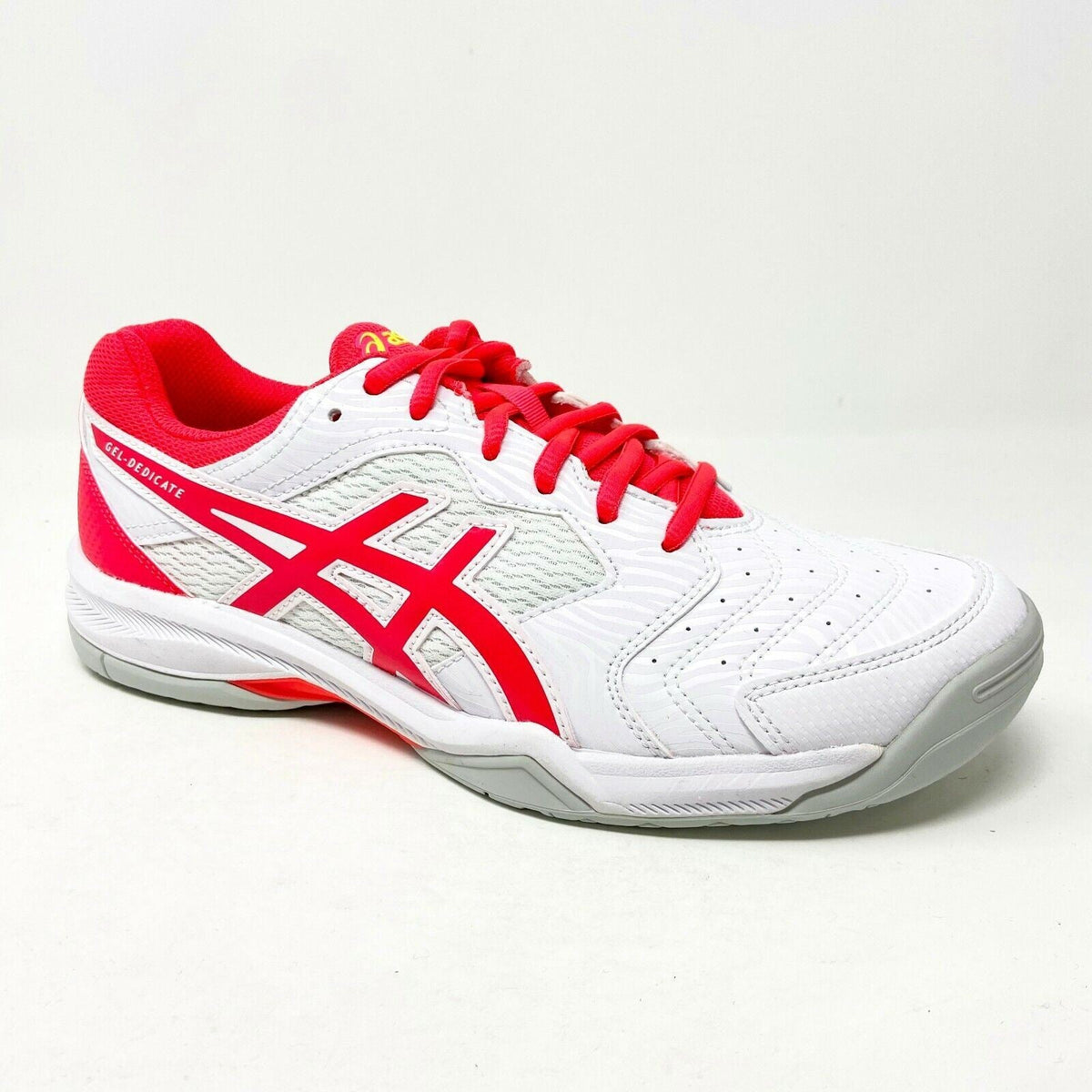 Asics Gel-Dedicate 6 White Laser Pink Womens Tennis Shoes 1042A067 102