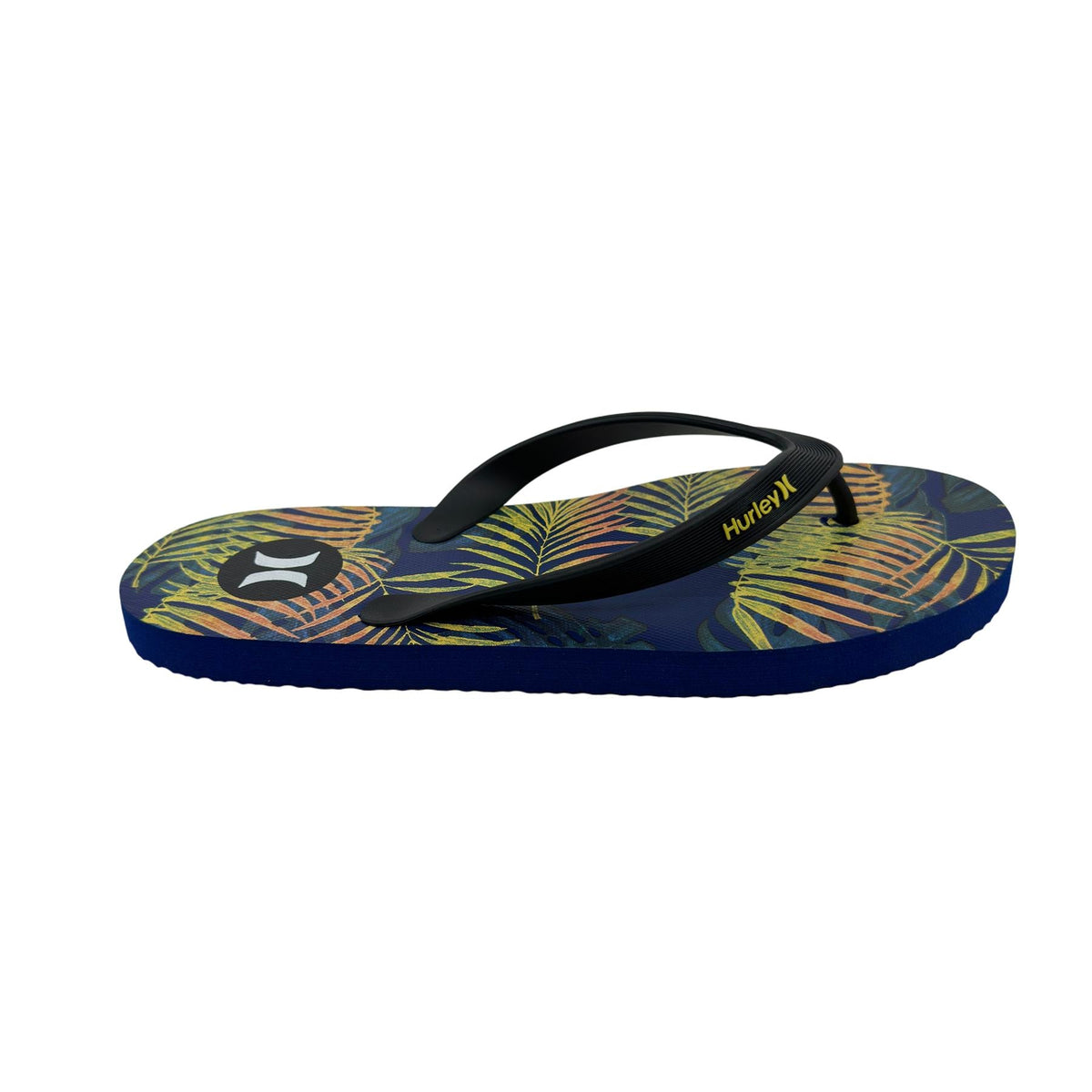 Hurley Logo Navy Orange Mens Sandal Pool Beach Flip Flop