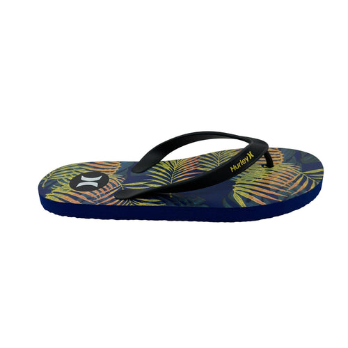 Hurley Logo Navy Orange Mens Sandal Pool Beach Flip Flop