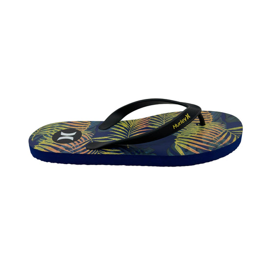 Hurley Logo Navy Orange Mens Sandal Pool Beach Flip Flop