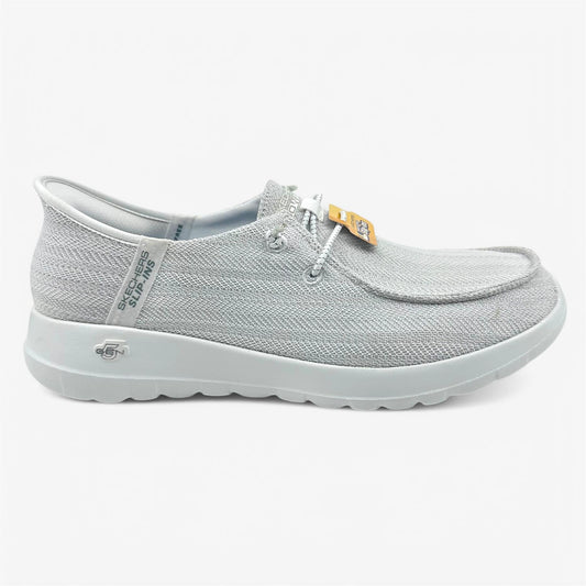 Skechers Go Walk Joy Fantasia White Silver Womens Athletic Sneaker
