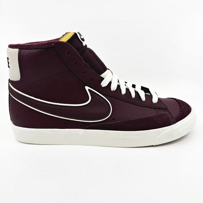Nike Blazer Mid '77 PRM Night Maroon White Mens Sneakers