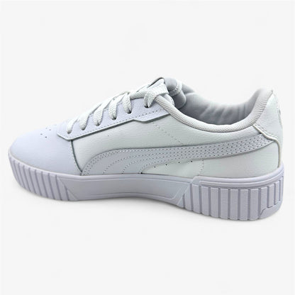 PUMA Carina 2.0 White Silver Womens Athletic Sneaker
