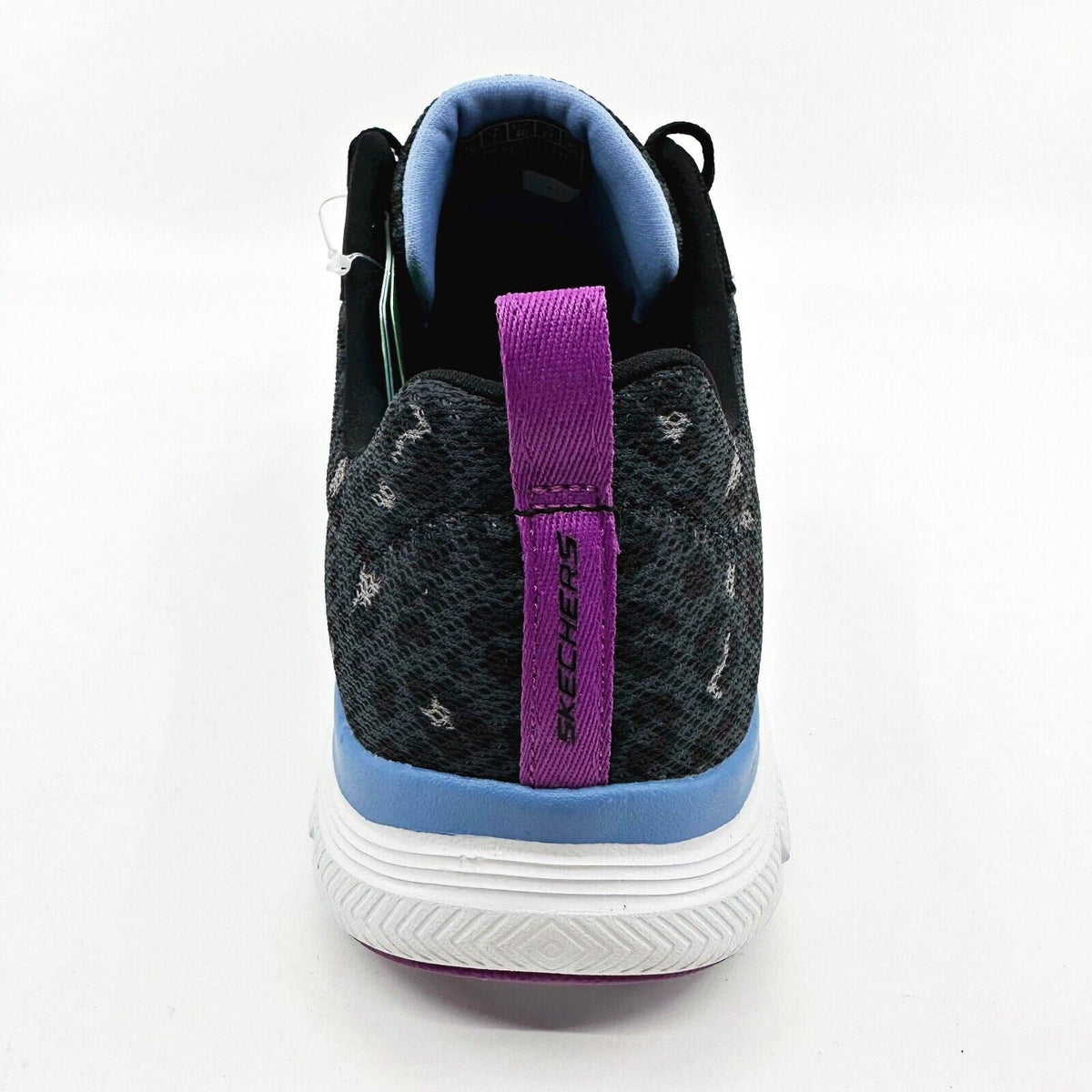 Skechers Flex Appeal 4.0 Rich Flair Black Blue Womens Size 10 Athletic Shoes