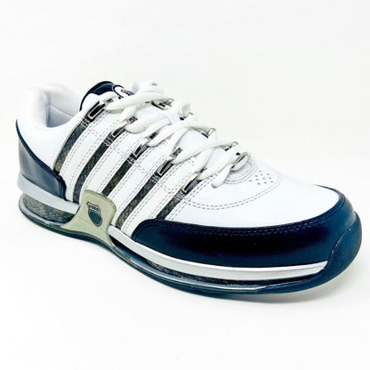 K-Swiss Appian White Black Platinum Mens Size 8 Casual Sneakers 01362179