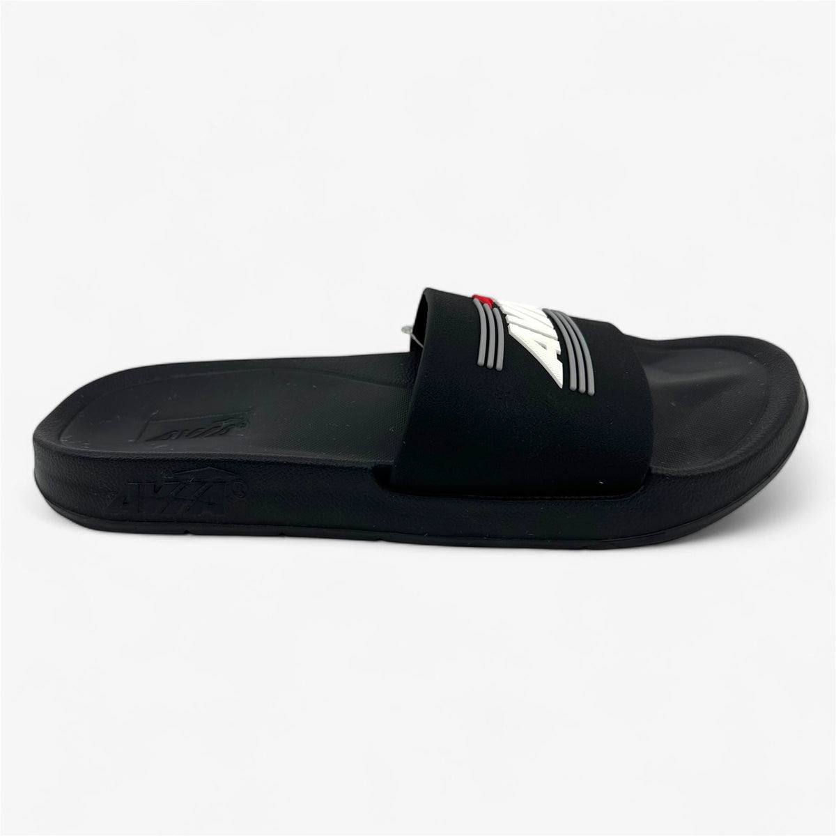 Avia Primary Black White Mens Sandal Slide