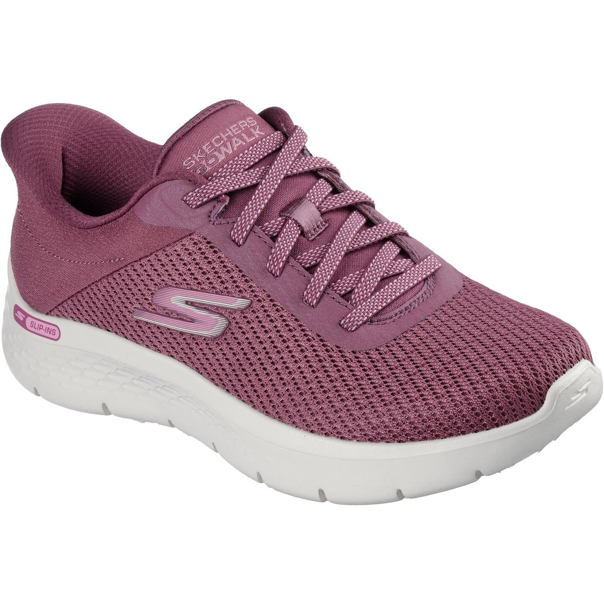 Women's Wide Fit Skechers 125516 Slip-ins Go Walk Flex Carla Trainers