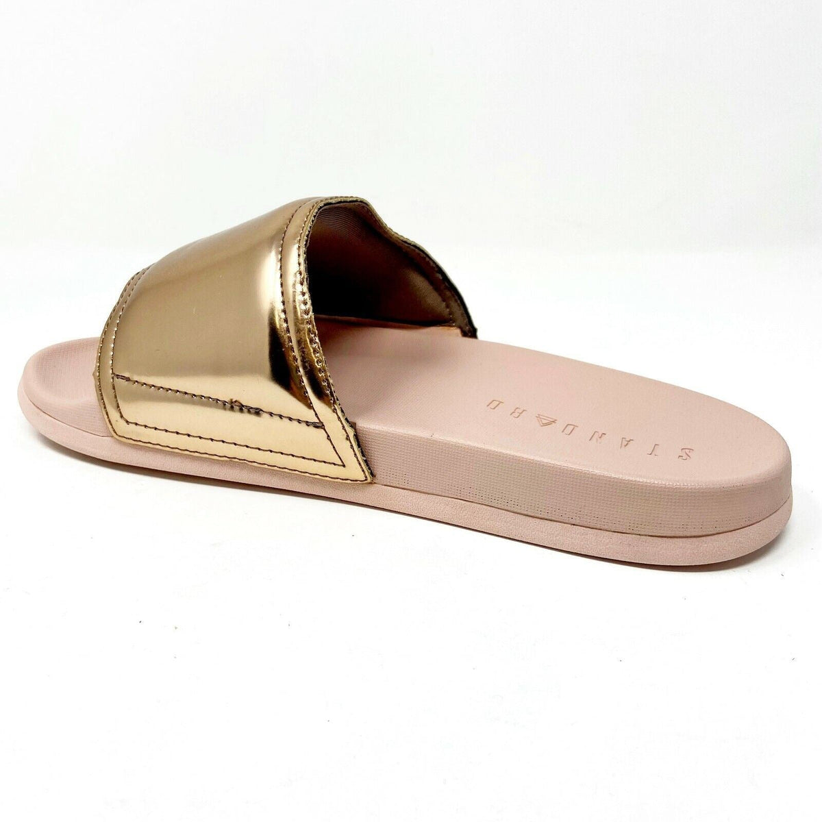 STNDRD Standard Los Angeles Monaco Rose Gold Womens Slides Sandals