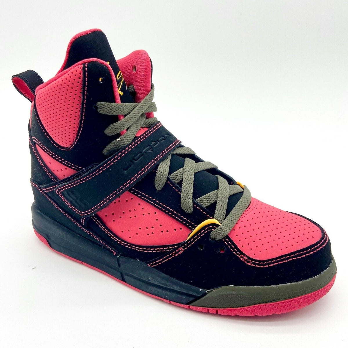 Jordan Flight 45 High PS Black Laser Orange Kids Sneakers 524863 026