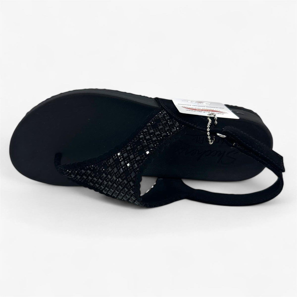 Skechers Arch Fit Meditation Pixie Black Womens Sandal Thong