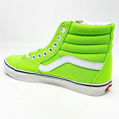 Vans SK8 Hi (Neon) Green Gecko True White Womens Casual Shoes