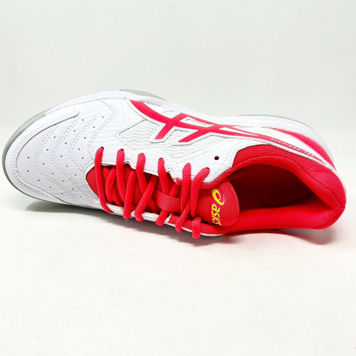 Asics Gel-Dedicate 6 White Laser Pink Womens Tennis Shoes 1042A067 102