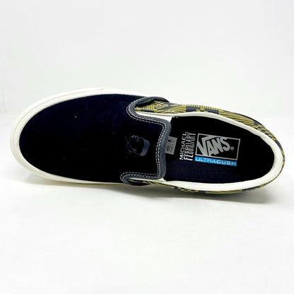 Vans Classic Slip On (Michael February) Black Olive Mens Suede UltraCush Shoes
