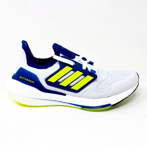 Adidas UltraBoost 22 White Yellow Blue Womens Size 7 Running Shoes GZ7211