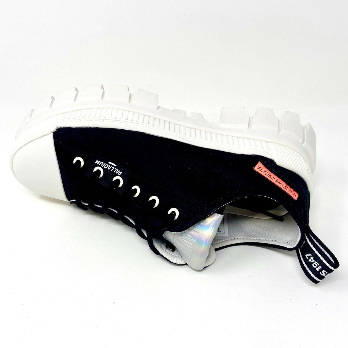 Palladium Revolt LO TX Black White Womens Platform Boots 97243 016
