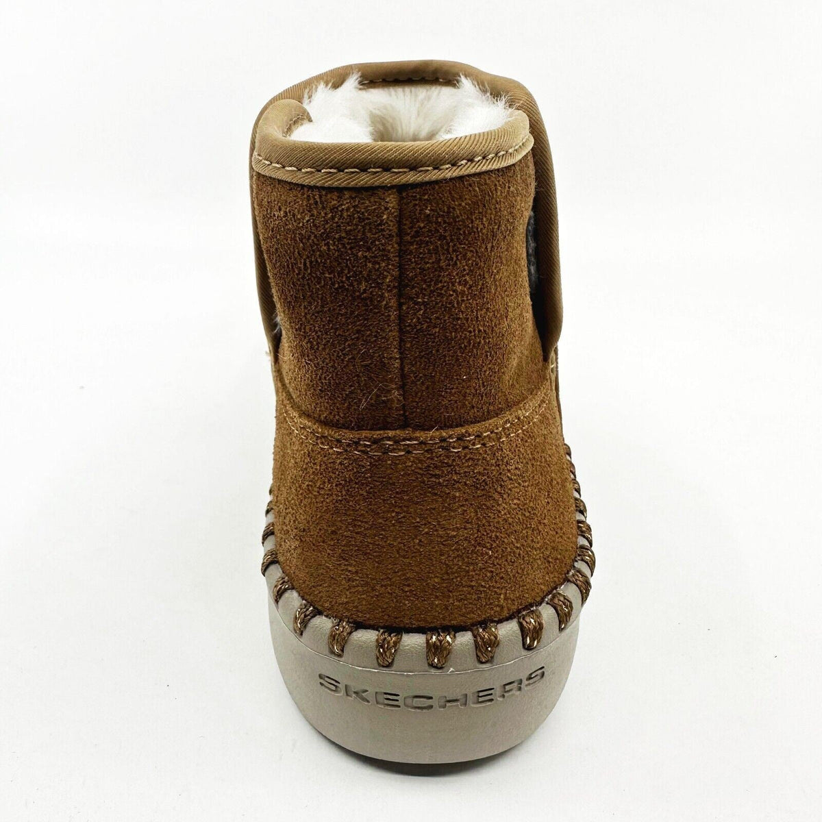 Skechers Go Walk Smart Honor Roll Chestnut Womens Size 5.5 Faux Fur Booties