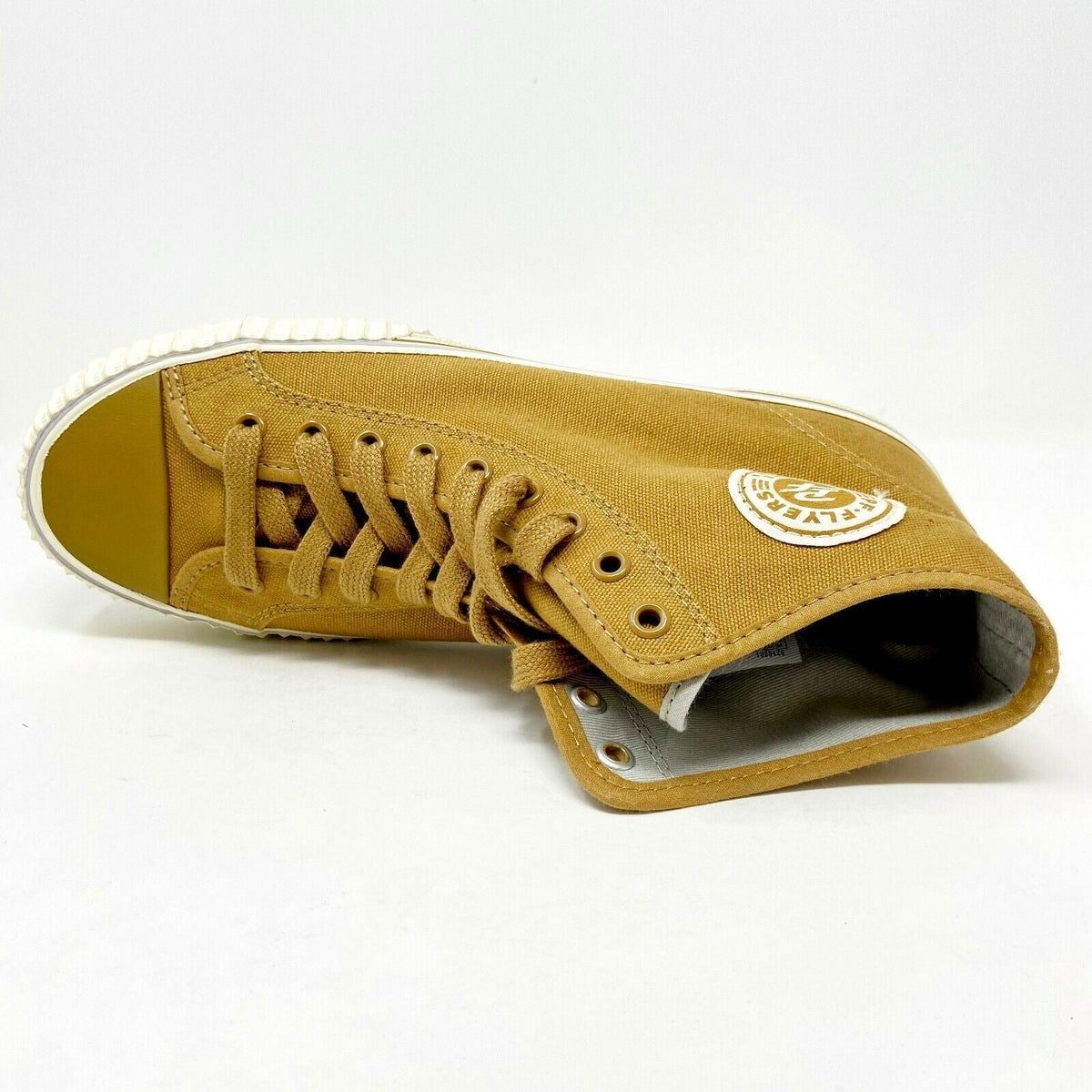 PF Flyer Center Hi Reiss Brown White Womens Retro Casual Shoes PM12OH1G