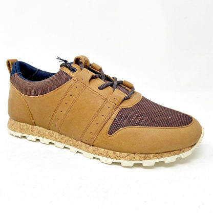 Clae Mills Grizzly Leather Nylon Canvas Brown Mens Premium Casual Shoes